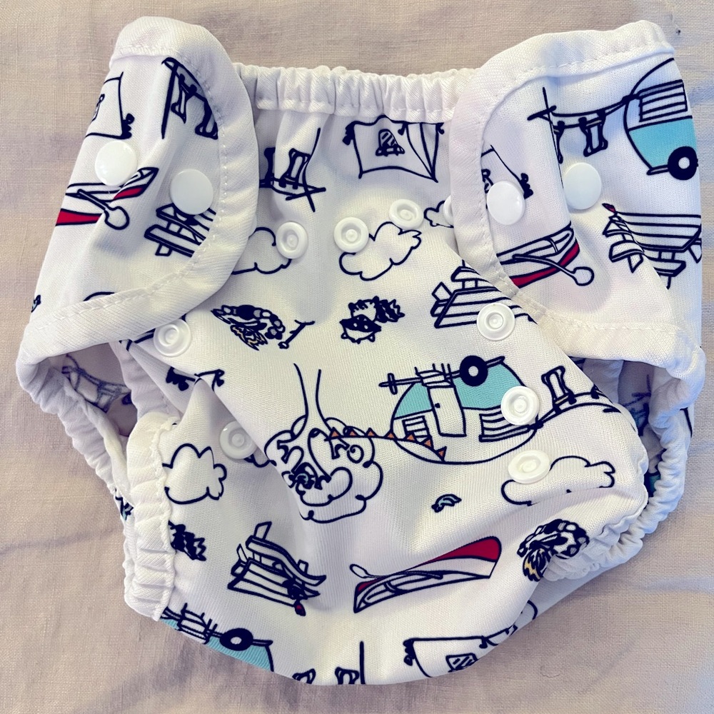 Set of 5 Thirsties Duo Wrap Cloth Diaper Covers Size One, Excellent Cond…